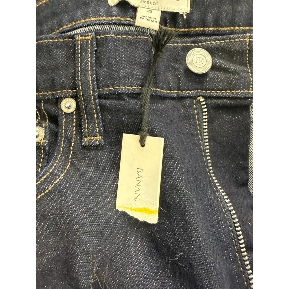 Banana Republic Womens High Rise Wide Leg Jeans Dark Wash Indigo Size 28 NEW - Picture 8 of 12